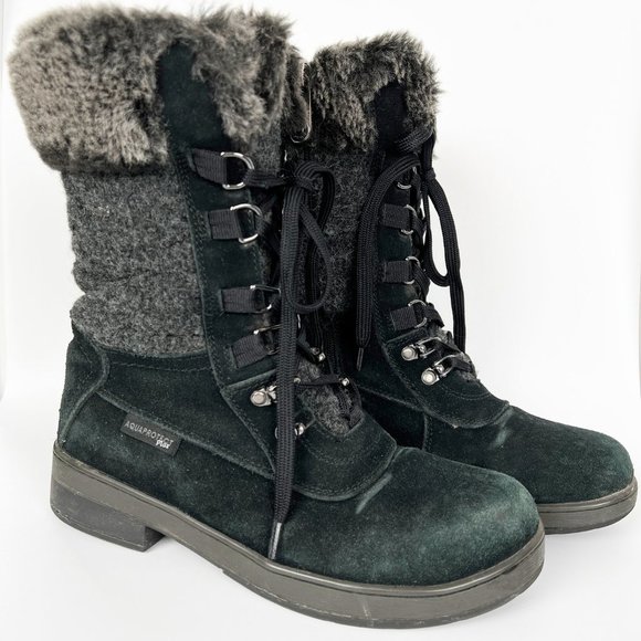 Blondo Sport Waterproof Winter Snow Boots Lace Up Faux Fur Lined Suede Leather 7 - Picture 11 of 11